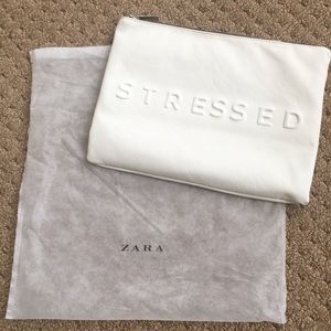 🌷HP🌷 Zara “Stressed But Well Dressed” Clutch